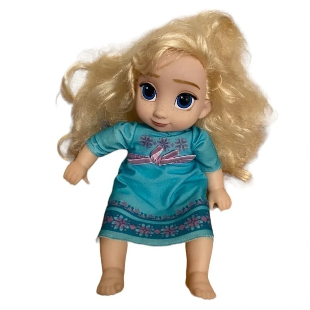 Disney Elsa Frozen 2 Baby Doll Hard Head Soft Body Blue Kids Toy